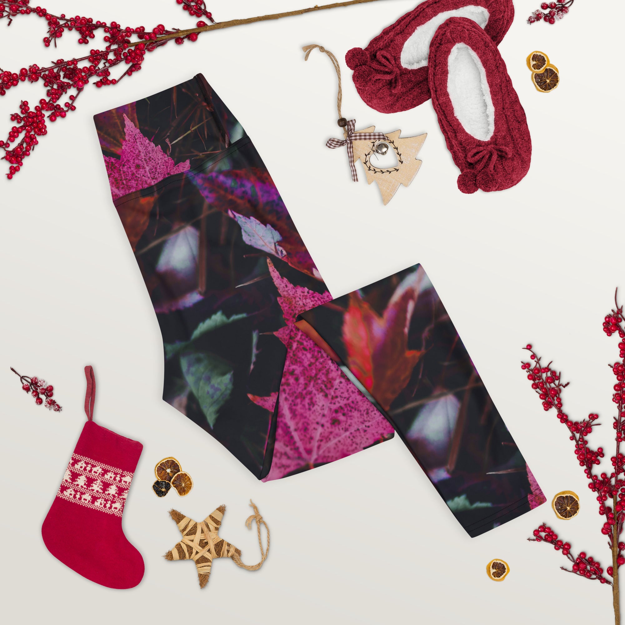 Gym Wear Leggings- Fall Colors. Streetwear Yoga Pants, Fall Activewear. "PurpleAutumn" by WickedYo.