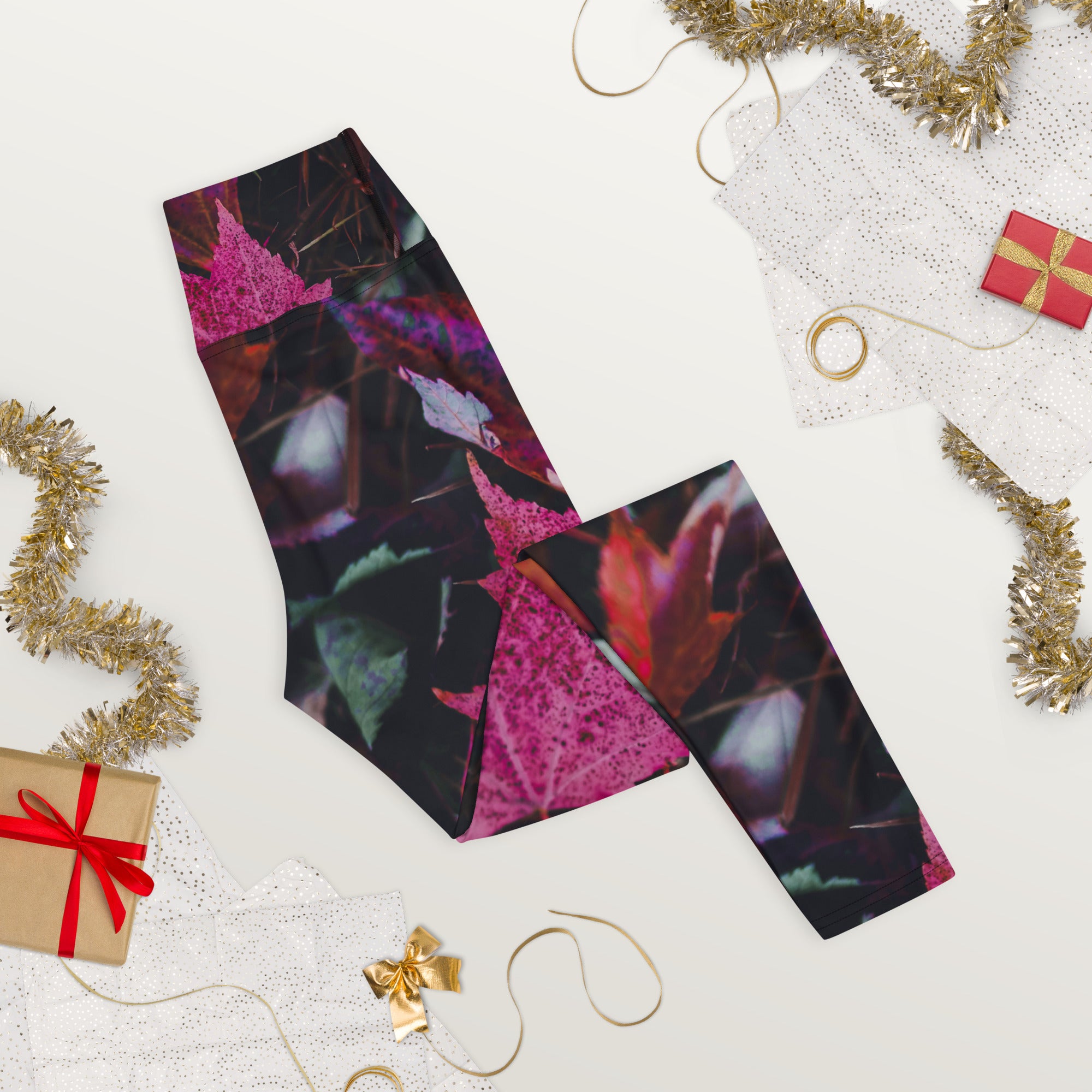 Fall Fashion Activewear Leggings. Yoga Pants. Fitness Leggings-"PurpleAutumn" by WickedYo.