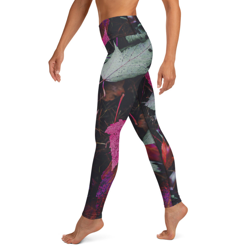 Gym Wear Leggings- Fall Colors. Streetwear Yoga Pants, Fall Activewear. "PurpleAutumn" by WickedYo.
