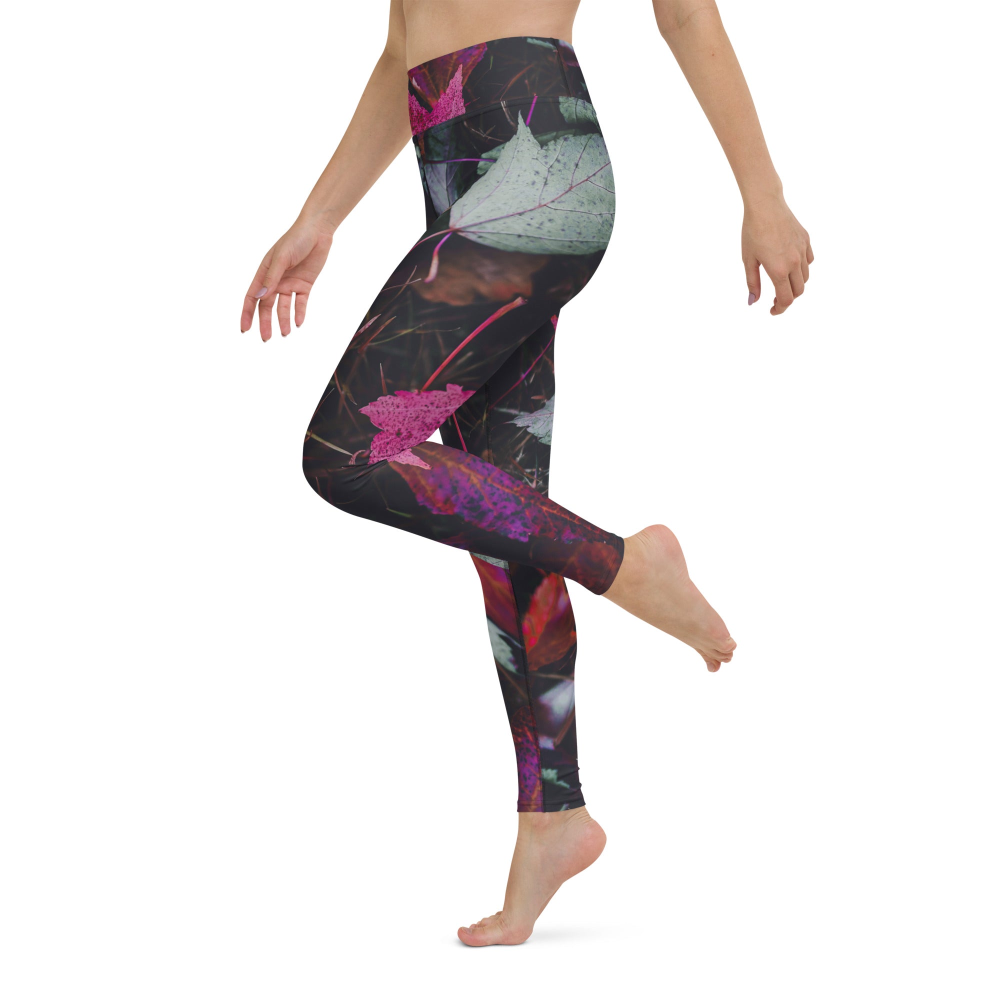Fall Fashion Activewear Leggings. Yoga Pants. Fitness Leggings-"PurpleAutumn" by WickedYo.