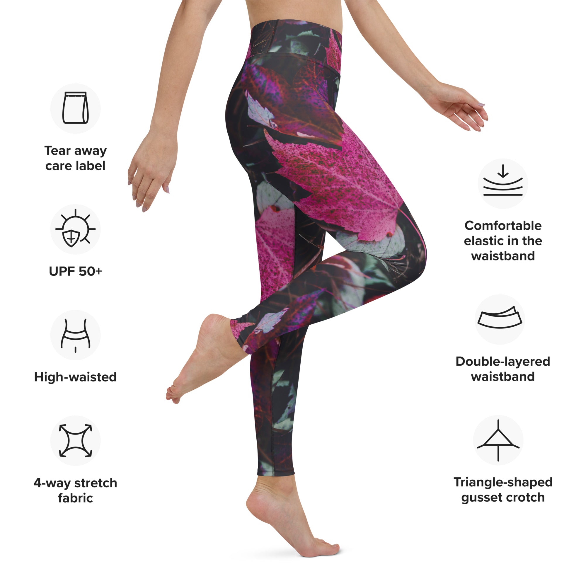 Gym Wear Leggings- Fall Colors. Streetwear Yoga Pants, Fall Activewear. "PurpleAutumn" by WickedYo.