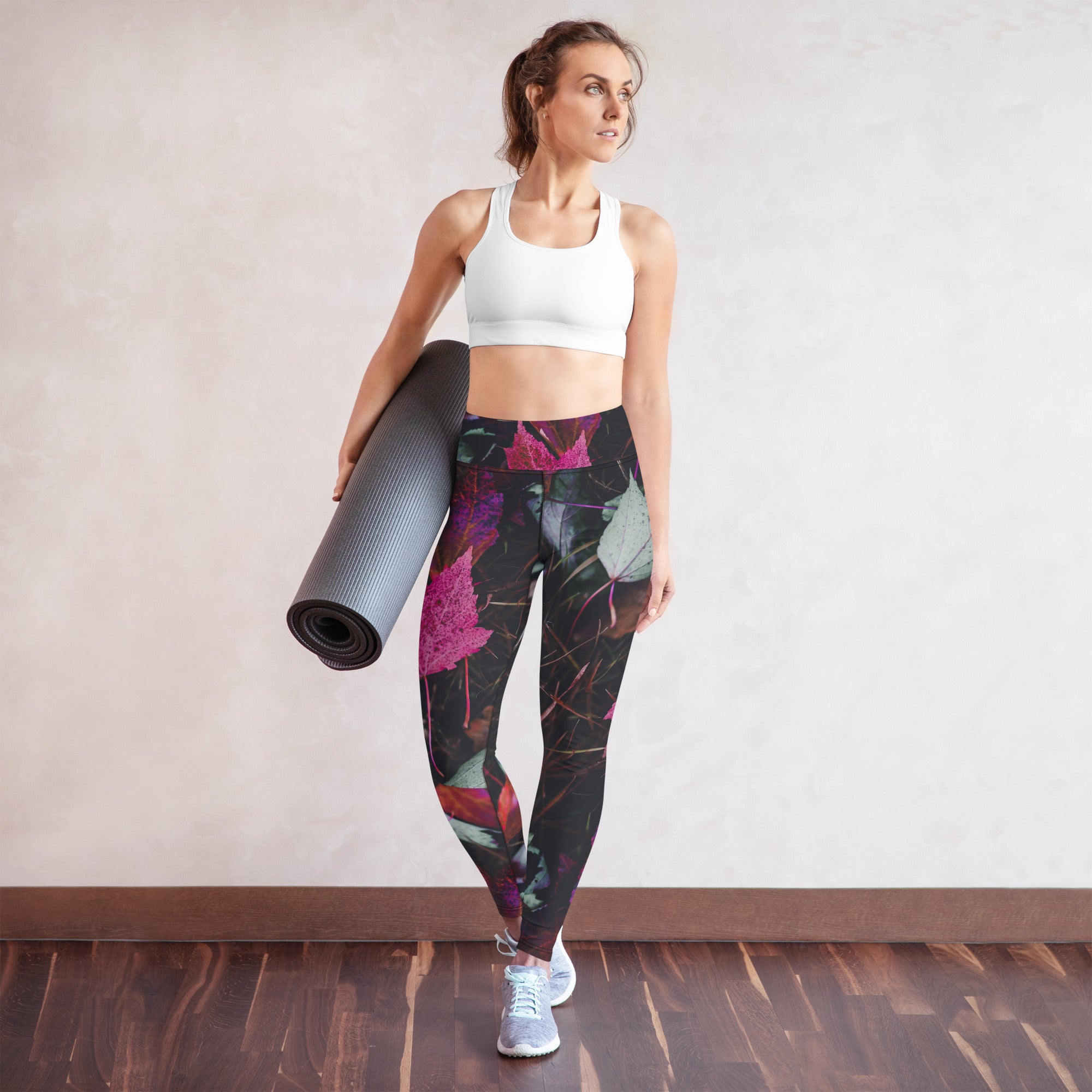 Gym Wear Leggings- Fall Colors. Streetwear Yoga Pants, Fall Activewear. "PurpleAutumn" by WickedYo.