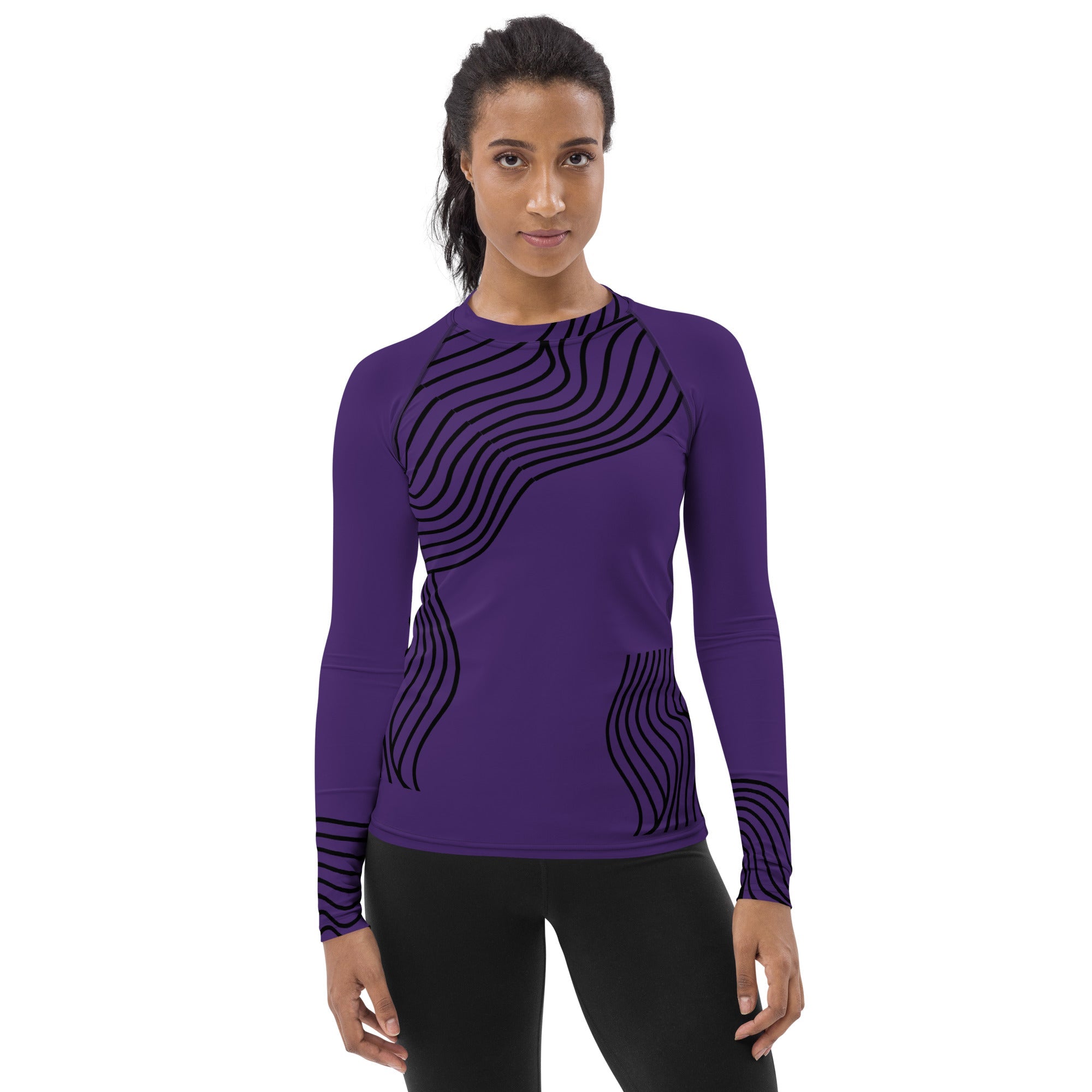 Long Sleeved Gym Top for Girls. Activewear or Workout Top. Streetwear. RippleFX by WickedYo.