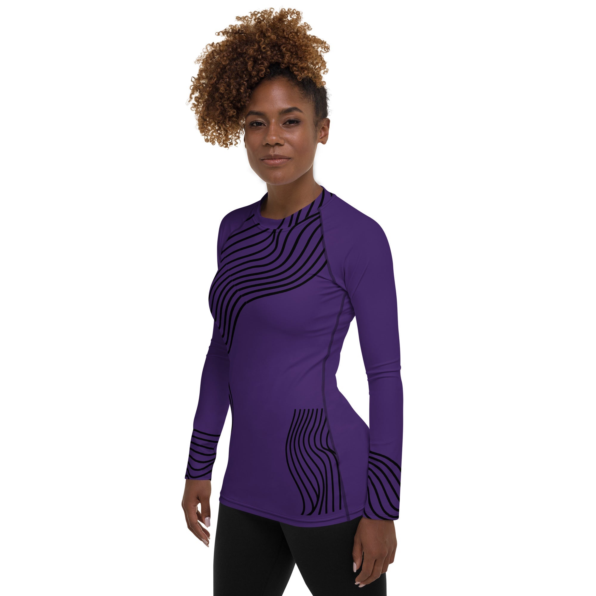 Long Sleeved Gym Top for Girls. Activewear or Workout Top. Streetwear. RippleFX by WickedYo.