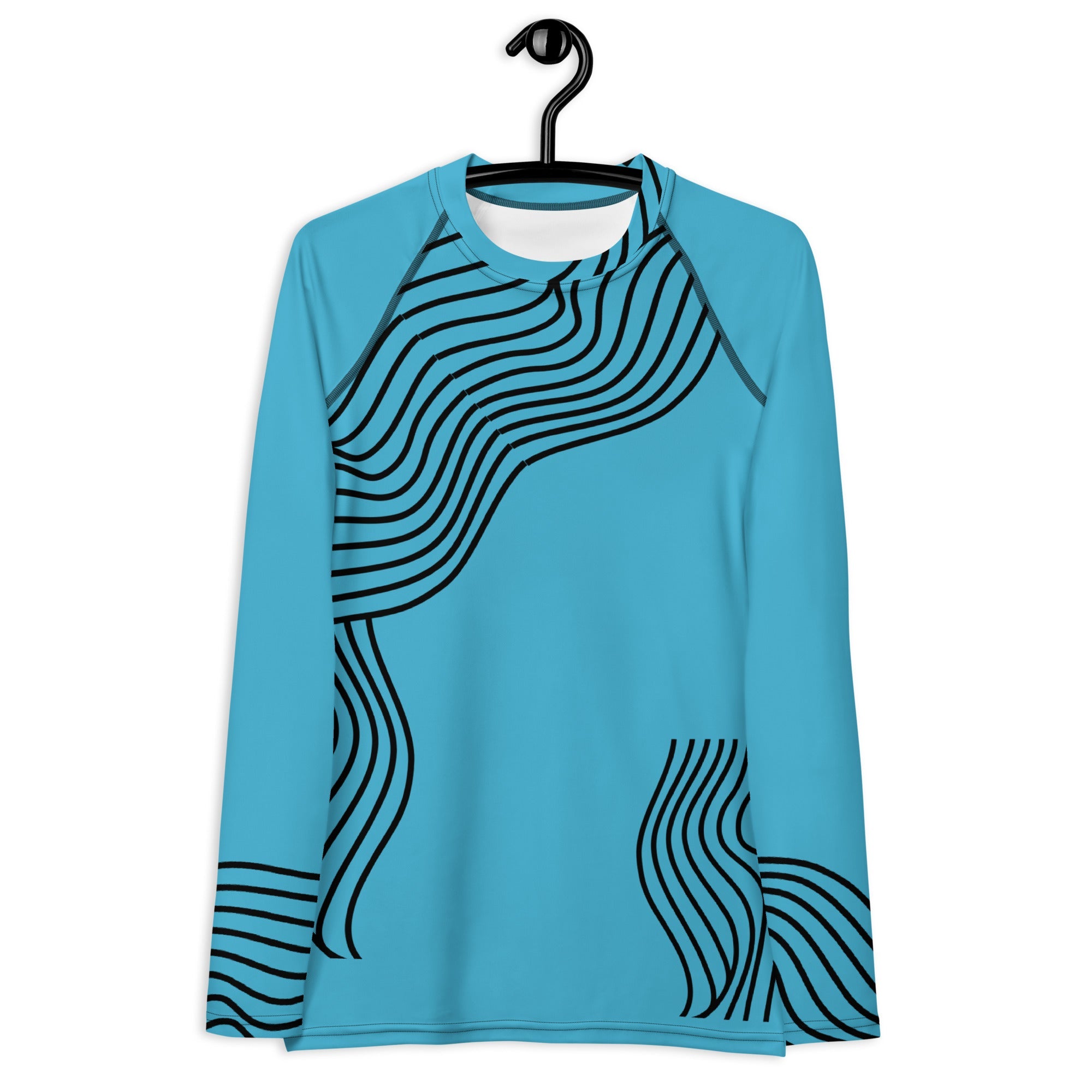 Long Sleeved Gym Top for Girls. Activewear or Workout Top. Streetwear. RippleFX by WickedYo.