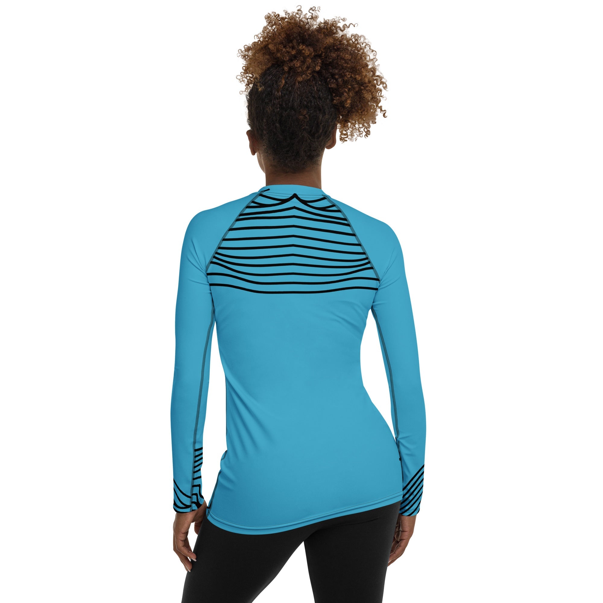 Long Sleeved Gym Top for Girls. Activewear or Workout Top. Streetwear. RippleFX by WickedYo.