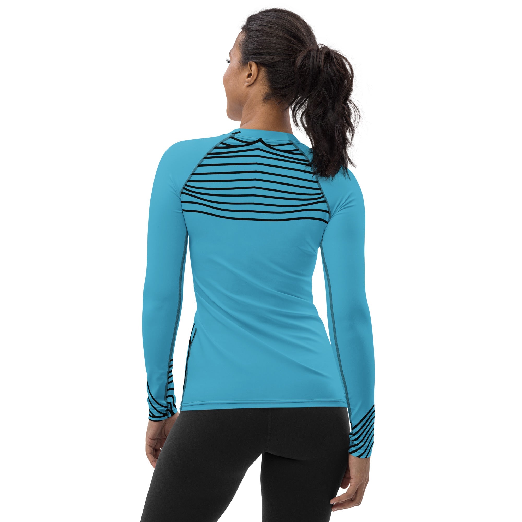 Long Sleeved Gym Top for Girls. Activewear or Workout Top. Streetwear. RippleFX by WickedYo.