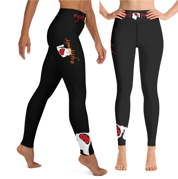 Athletic Wear Leggings for Active Girls- #girlpower. Wear-Your-Attitude Yoga Pants- Black, Beige, Plum . WickedYo.