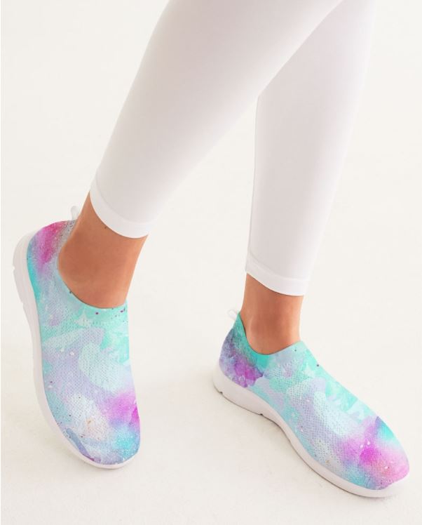 Fly-knit Slip-on Sneakers- Tie Dye Casual Comfy Shoes for  WickedYo