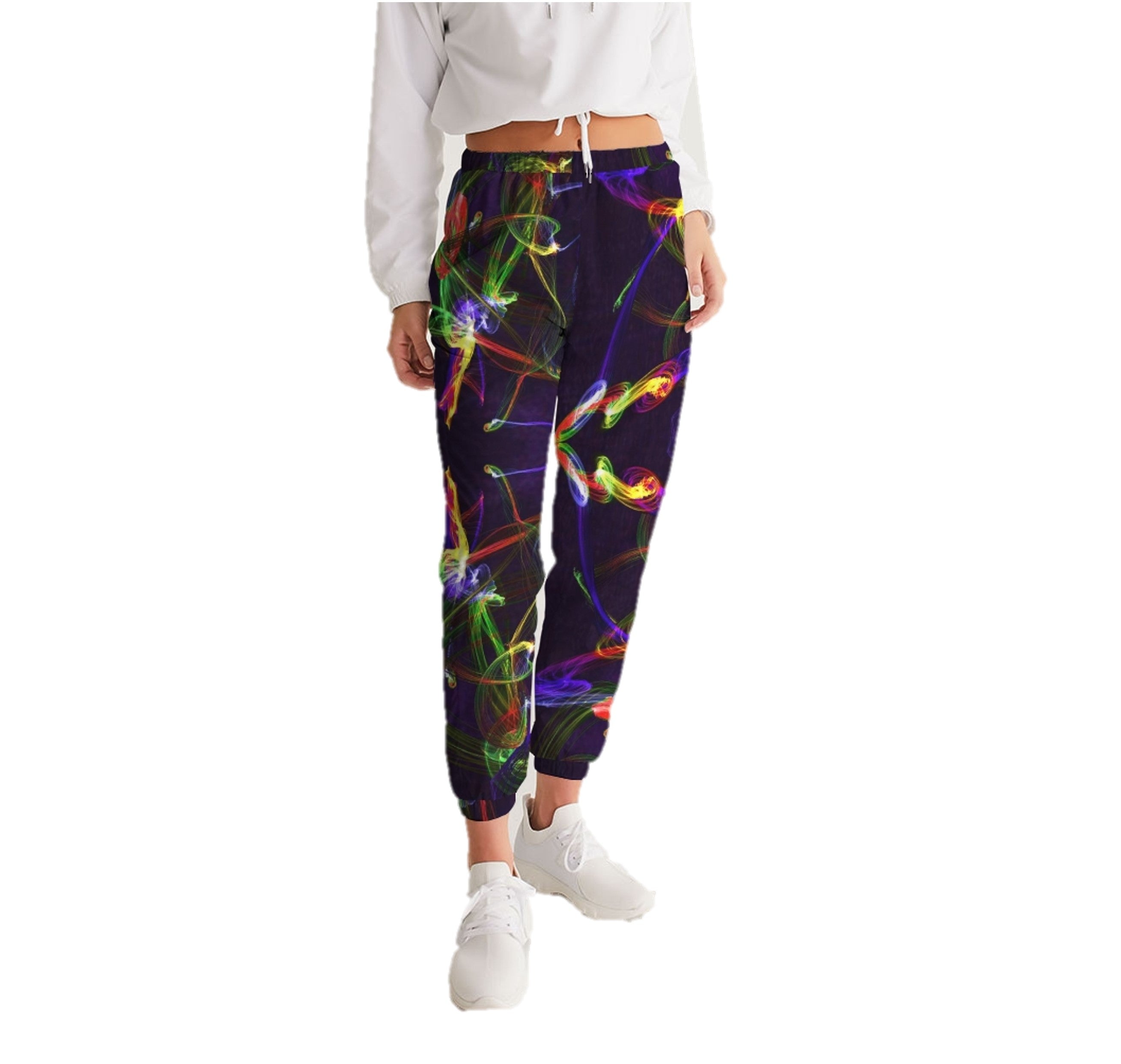 Girl's Track Pants. Jogger Pants or Yoga Pants. Streetwear. Activewear. Strobes by WickedYo.