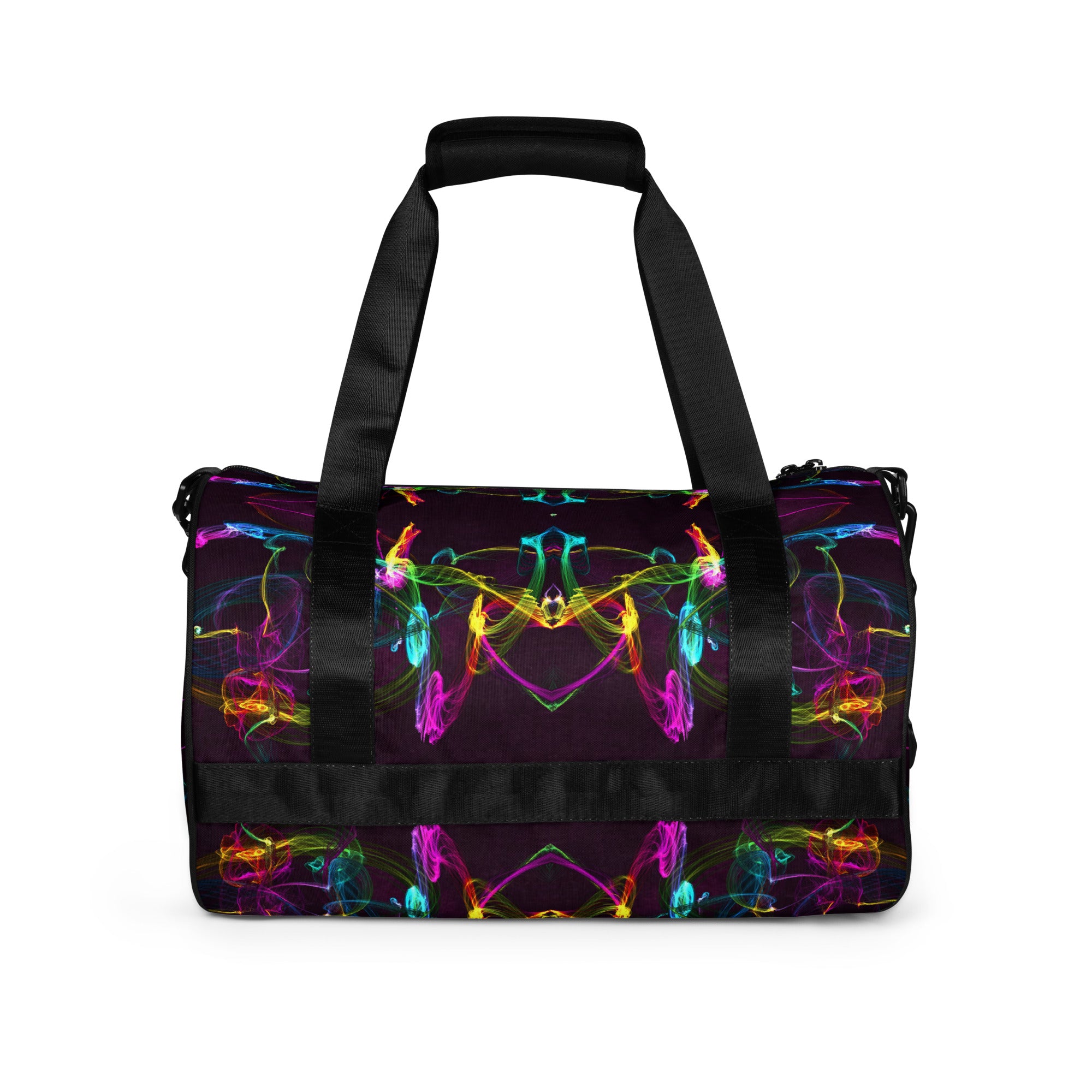 Duffel Bag. Girls' Gym Bag. Black Yoga or Workout Bag from Women. Strobes by WickedYo