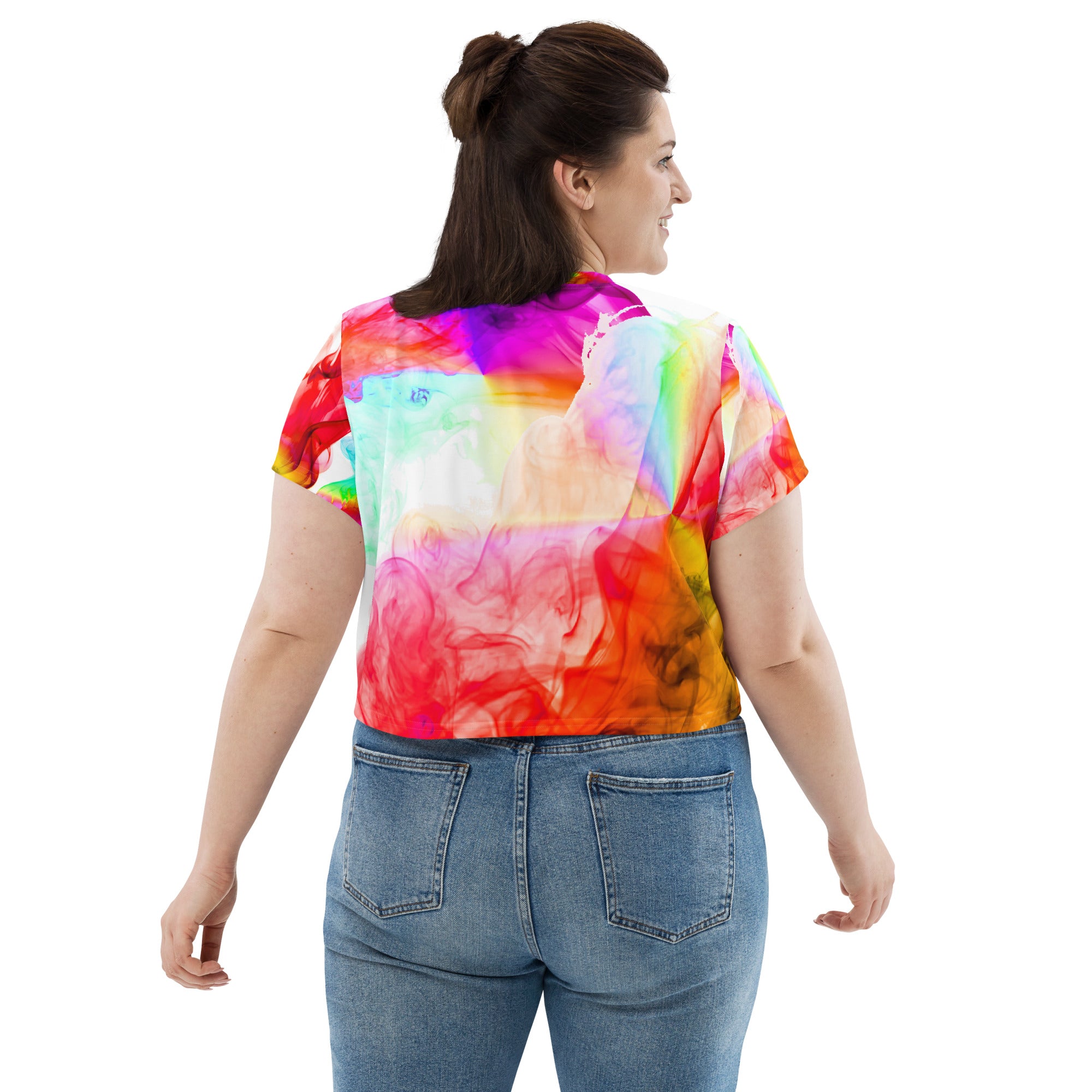 Sleeveless Gym Crop Tee. Yoga Crop Top. Activewear and Streetwear. Colorfall by WickedYo.