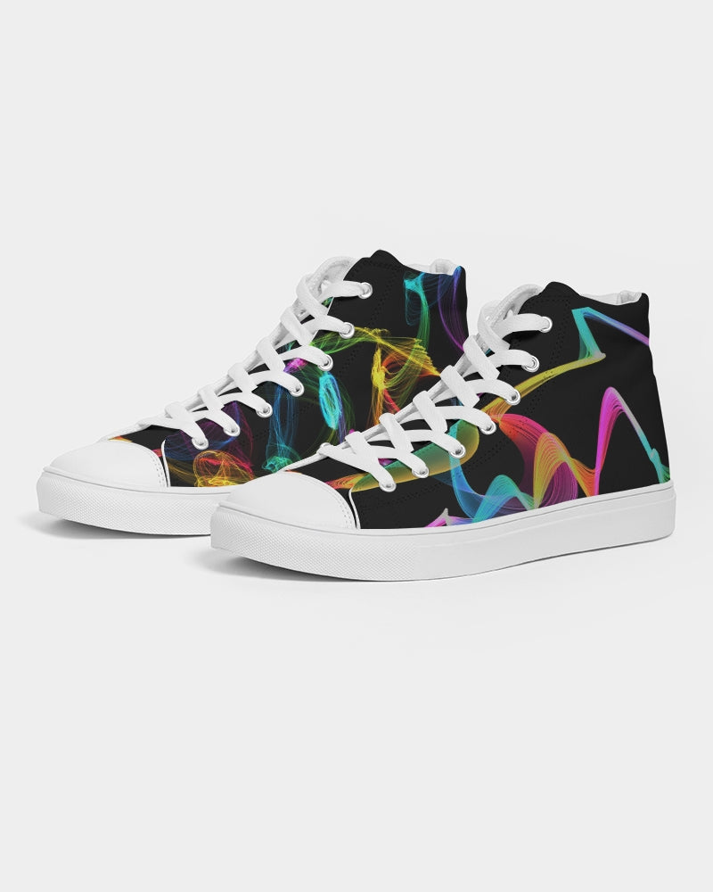 high-tops-sneakers-black-rainbow-colors-strobes-jooots-wickedyo3