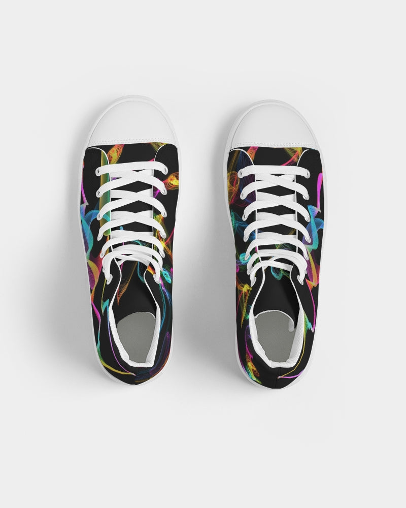 high-tops-sneakers-black-rainbow-colors-strobes-jooots-wickedyo4