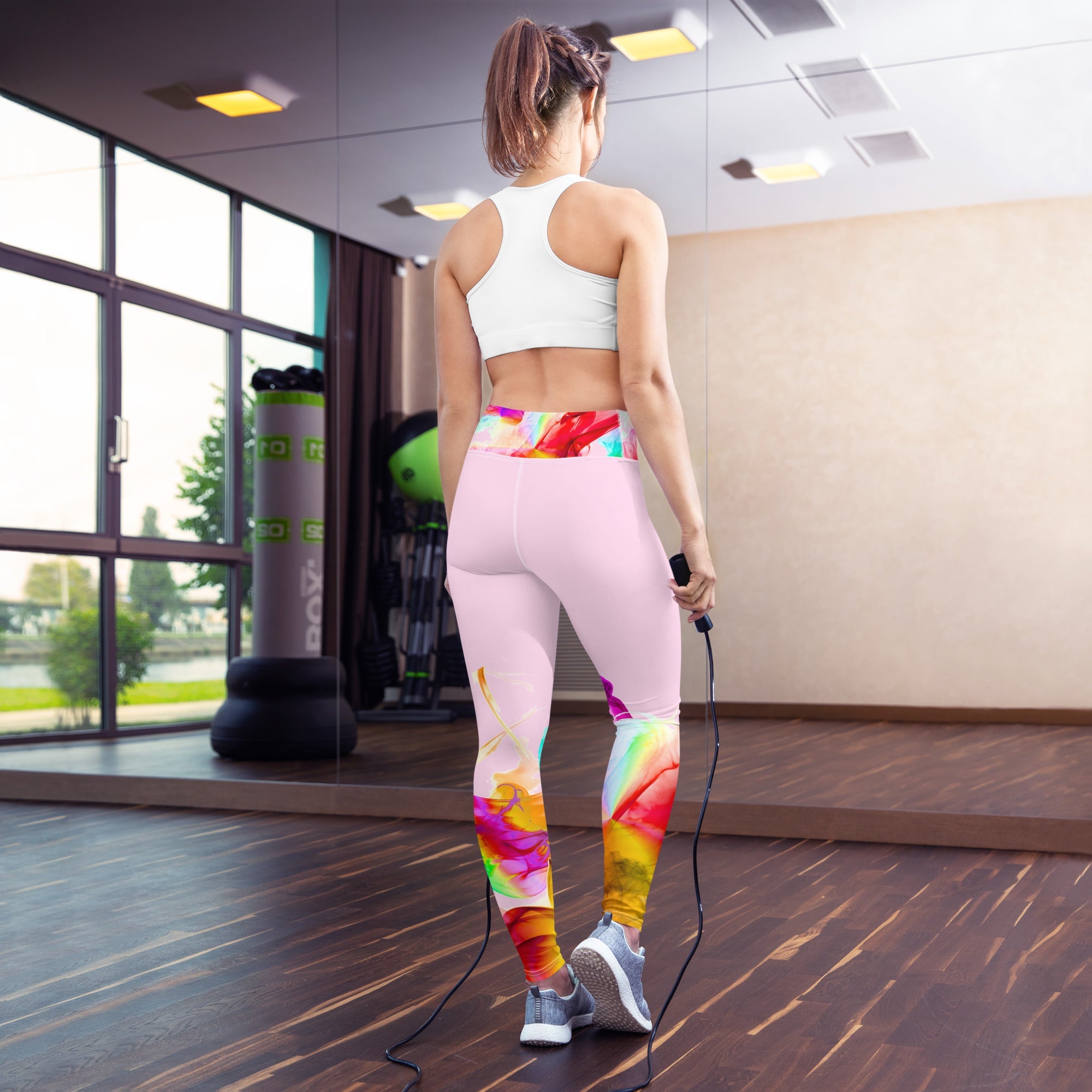 Yoga leggings Workout pants and Streetwear Gym leggings. Colorfall by WickedYo.