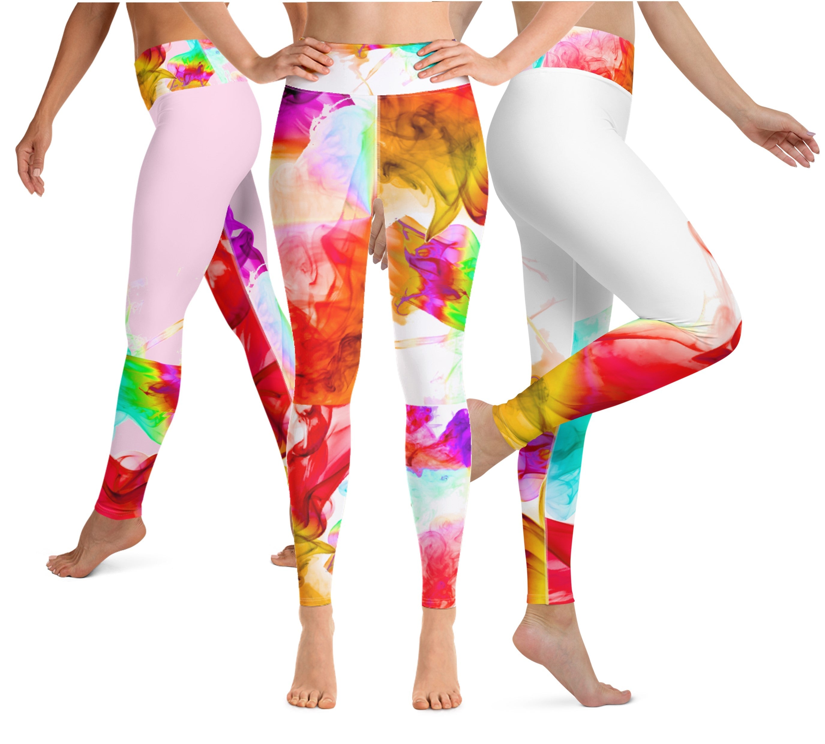 Yoga leggings Workout pants and Streetwear Gym leggings. Colorfall by WickedYo.