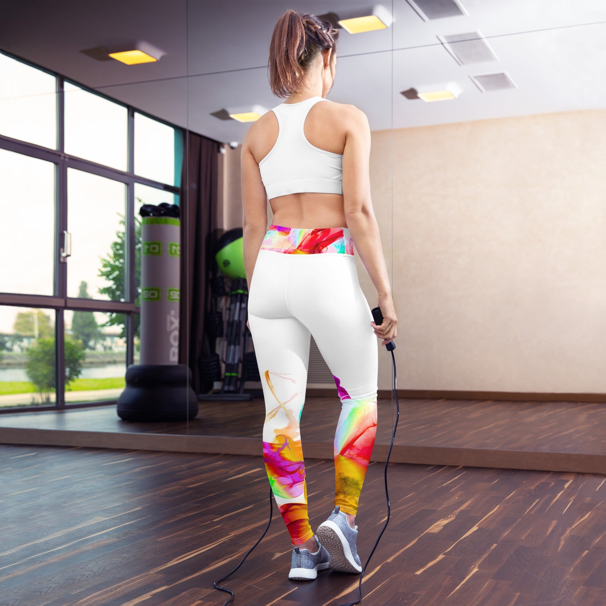 Yoga leggings Workout pants and Streetwear Gym leggings. Colorfall by WickedYo.