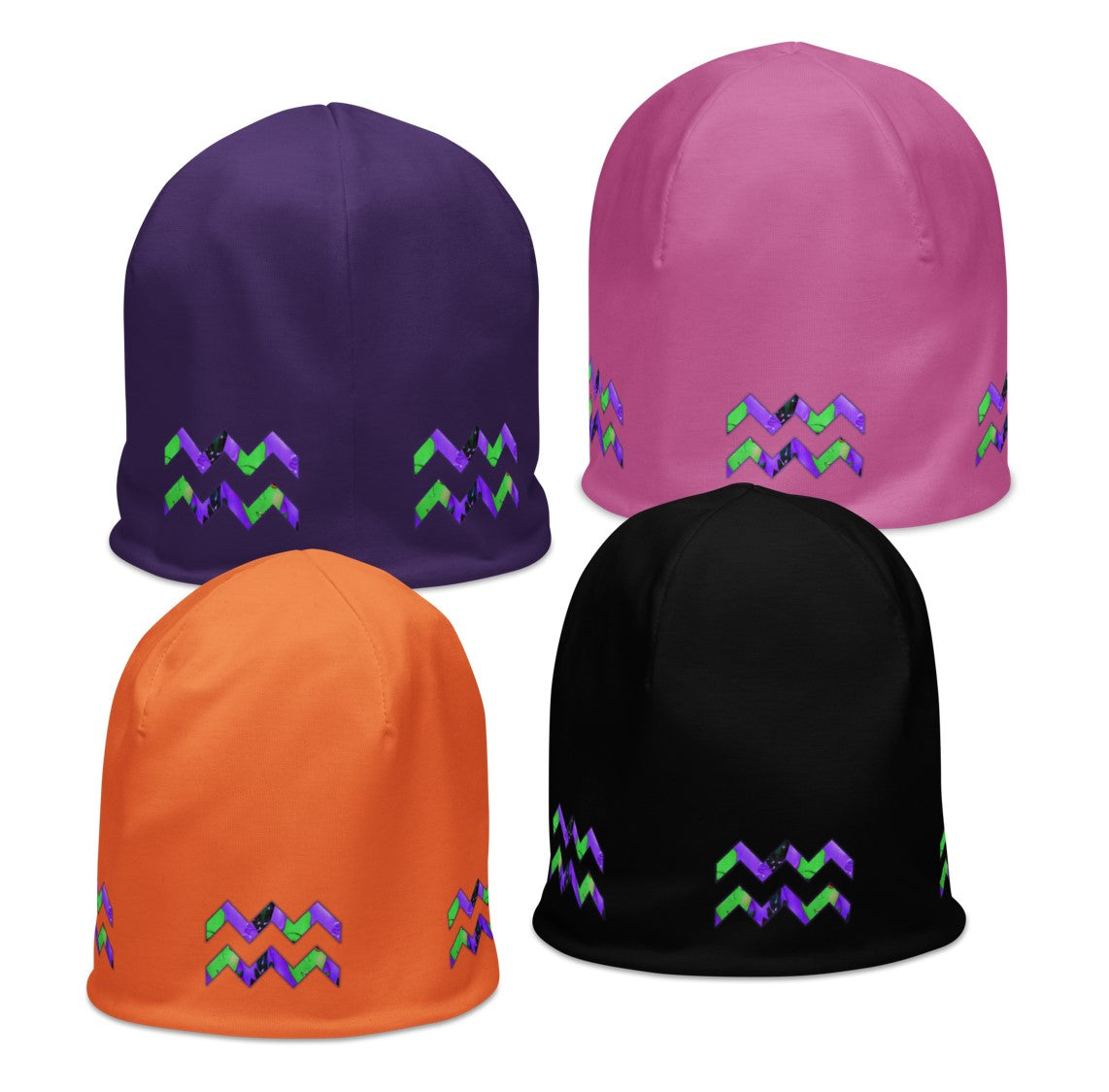 Beanie for Guys & Girls. Aquarius- Skiing, Jogging, Cycling, Yoga Skull Cap.  WickedYo