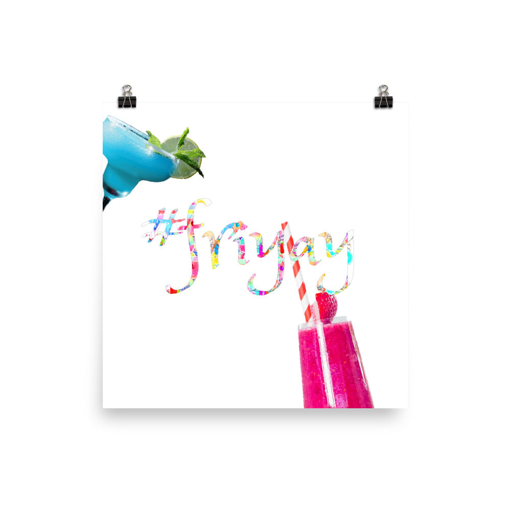 #friyay Poster Wall Decor. Mood & Cool Vibe Themed Hashtag Art for Home Decor. WickedYo