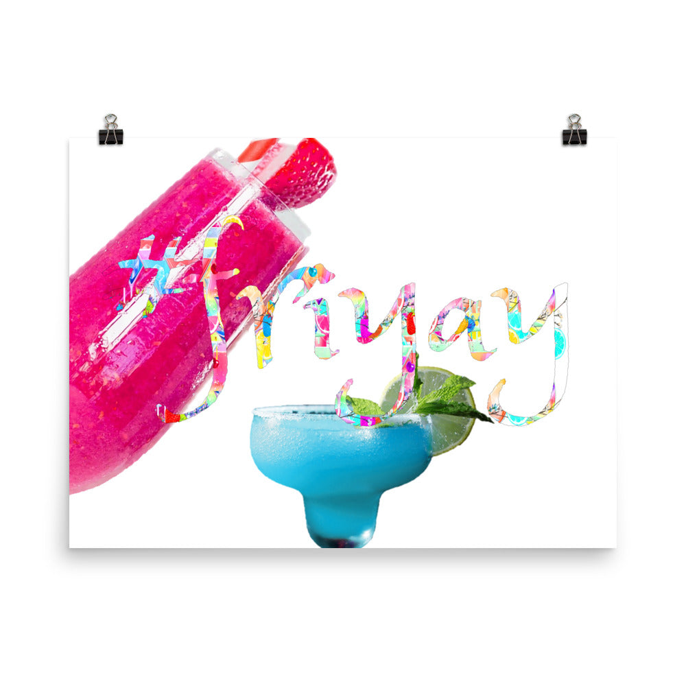 #friyay Poster Wall Decor. Mood & Cool Vibe Themed Hashtag Art for Home Decor. WickedYo