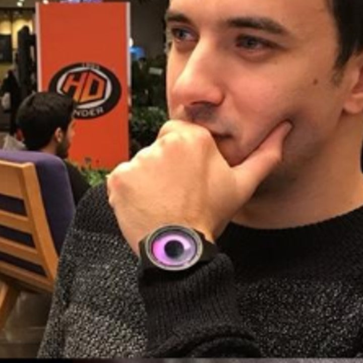 Men's Casual Party Watch. Cool Neon Quartz Steel Mesh Watch. WickedYo