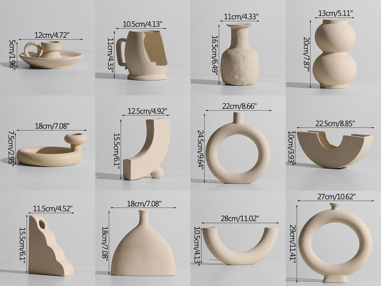 White Nordic Vase. Minimalist Flower Vase. Chic Home Decor Idea. WickedYo