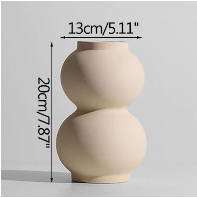 White Nordic Vase. Minimalist Flower Vase. Chic Home Decor Idea. WickedYo