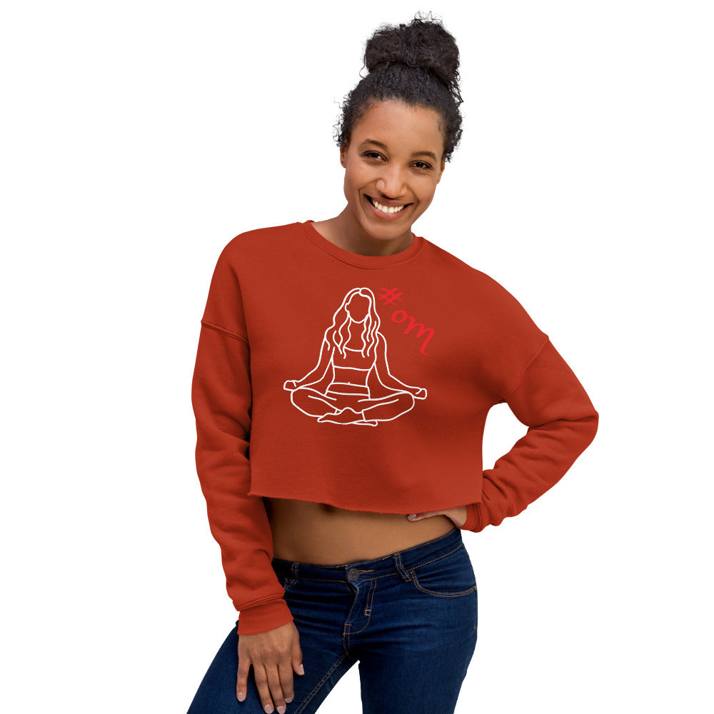 om-hashtag-art-cropped-sweatshirt-wickedyo-yogalover-womens-cropped-sweatshirt-brick-red 5