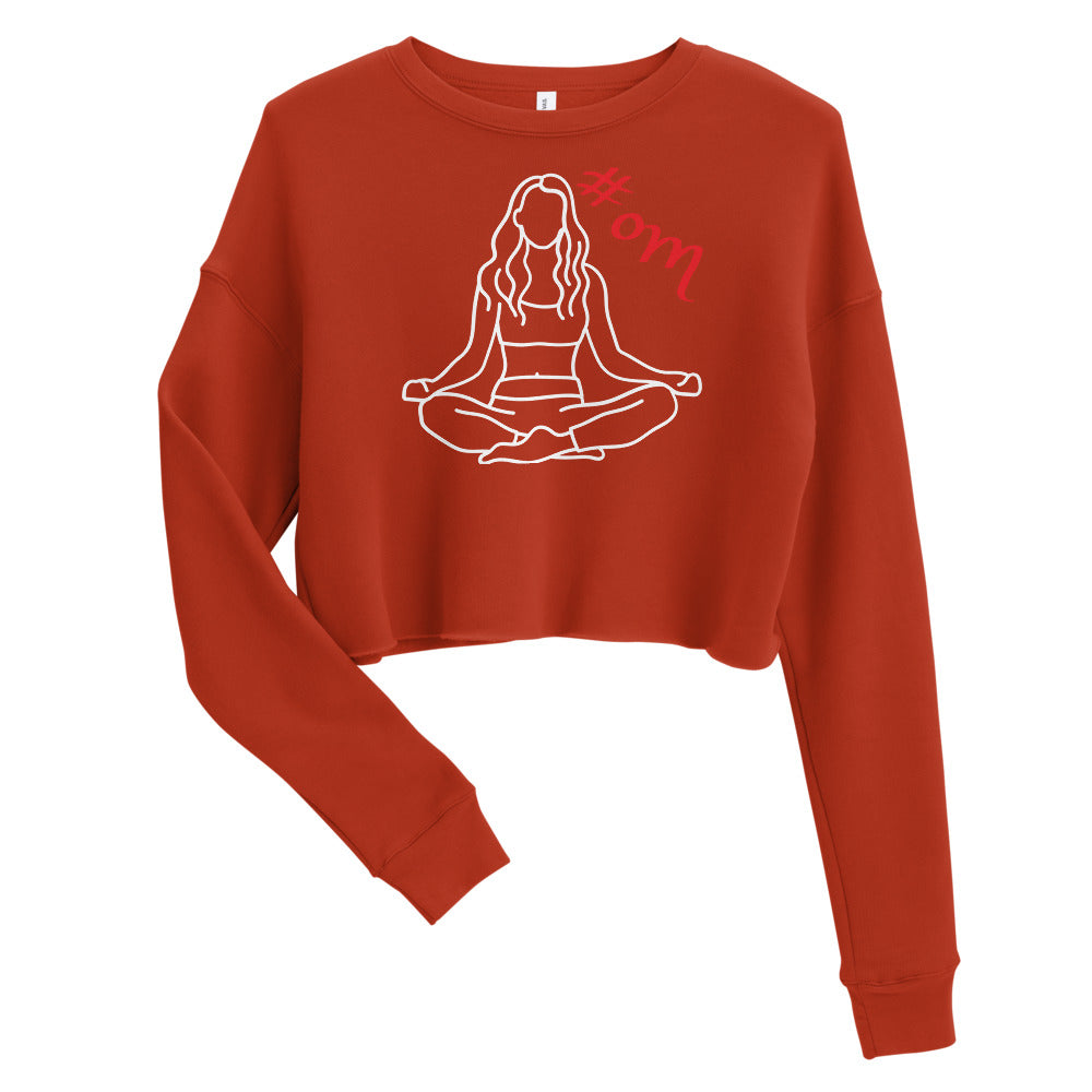 om-hashtag-art-cropped-sweatshirt-wickedyo-yogalover-womens-cropped-sweatshirt-brick-red 6