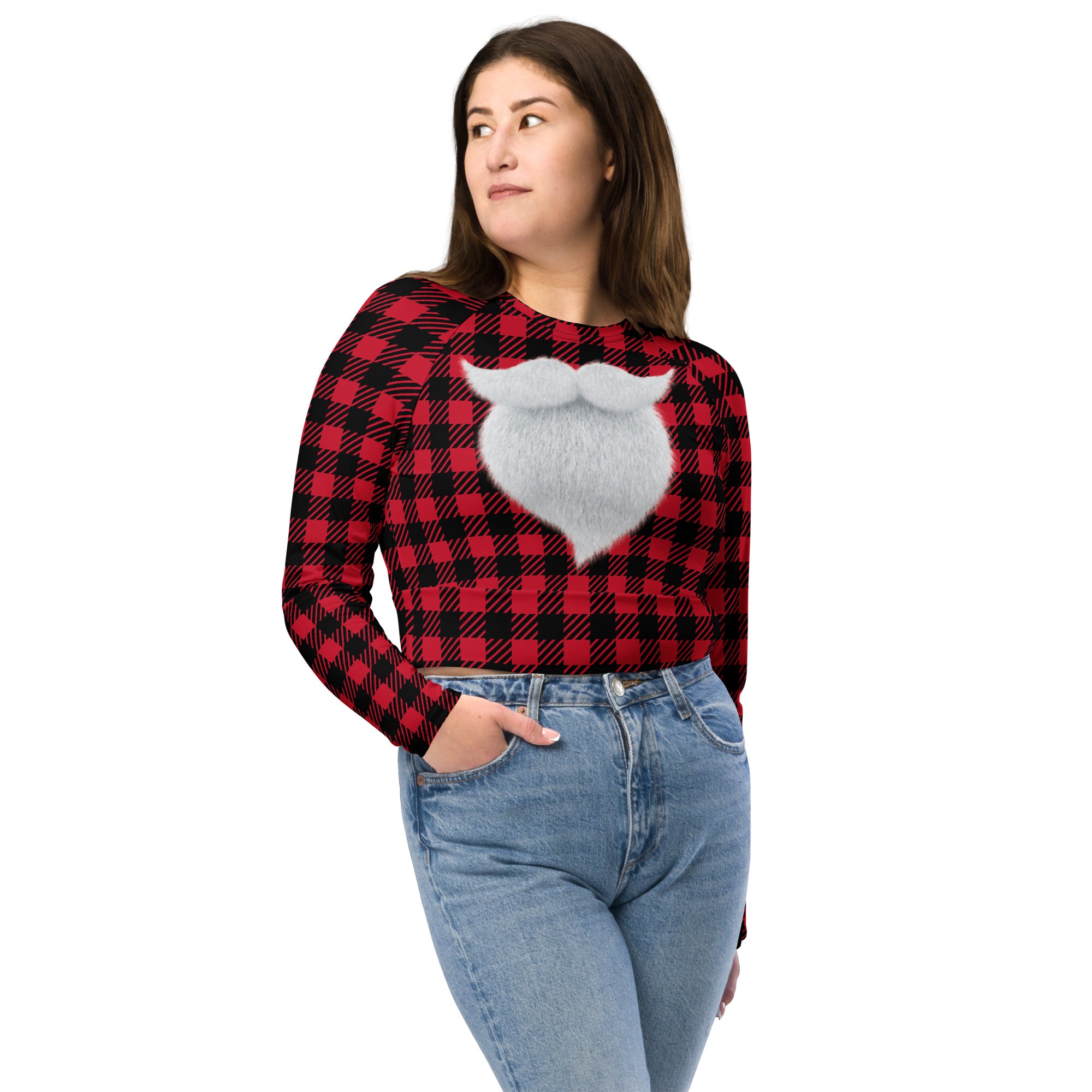 plaid-christmas-colors-santa-cropped-long-sleeved-top-girls-wickedyo5