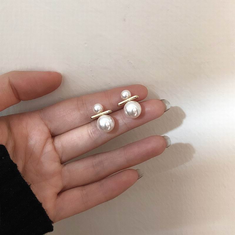 "Double Moon" Pearl Ear Rings. Unique Costume Jewelry. WickedYo