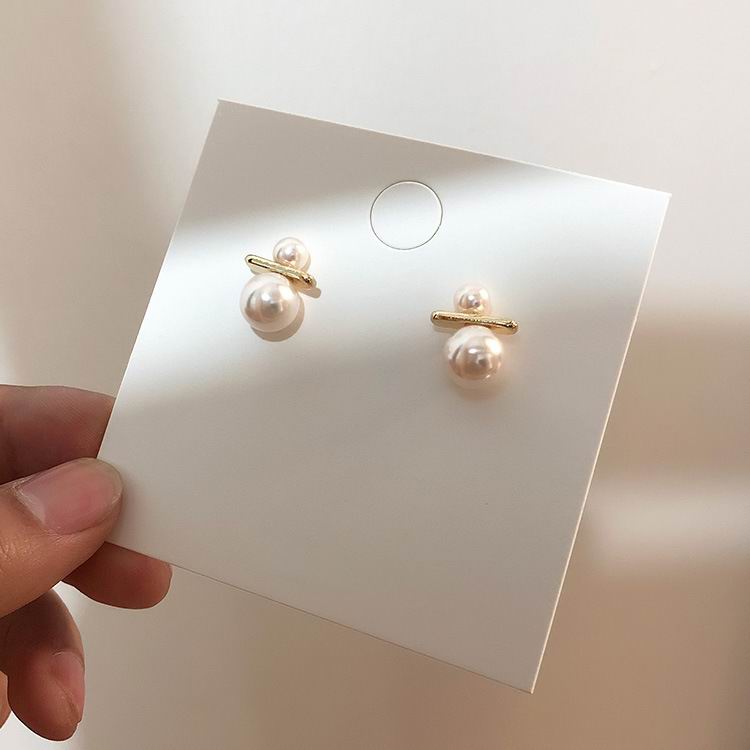 "Double Moon" Pearl Ear Rings. Unique Costume Jewelry. WickedYo
