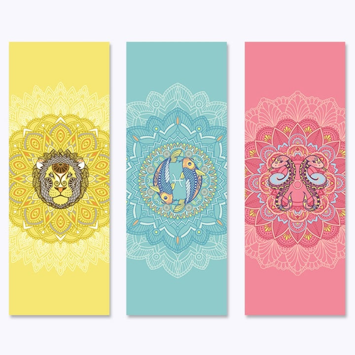 Leo: Yoga Mat for Zodiac Lovers. Personalized Sun Sign Pilates mat. Extra thick, Non Slip. WickedYo.