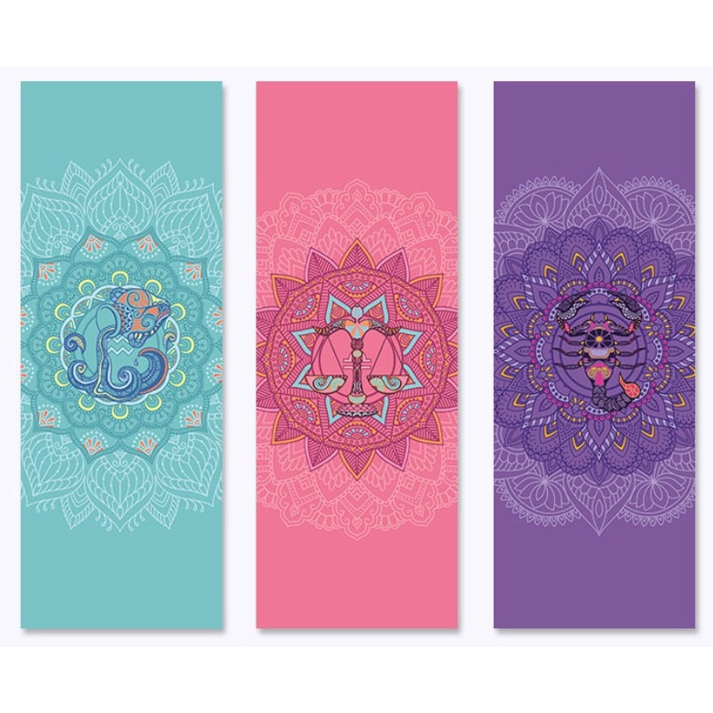 Pisces: Yoga Mat for Zodiac Lovers. Personalized Sun Sign Pilates mat. Extra thick, Non Slip. WickedYo.