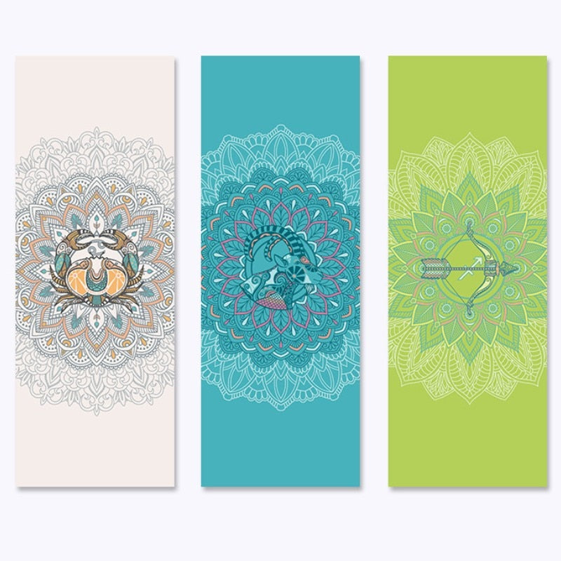 Pisces: Yoga Mat for Zodiac Lovers. Personalized Sun Sign Pilates mat. Extra thick, Non Slip. WickedYo.