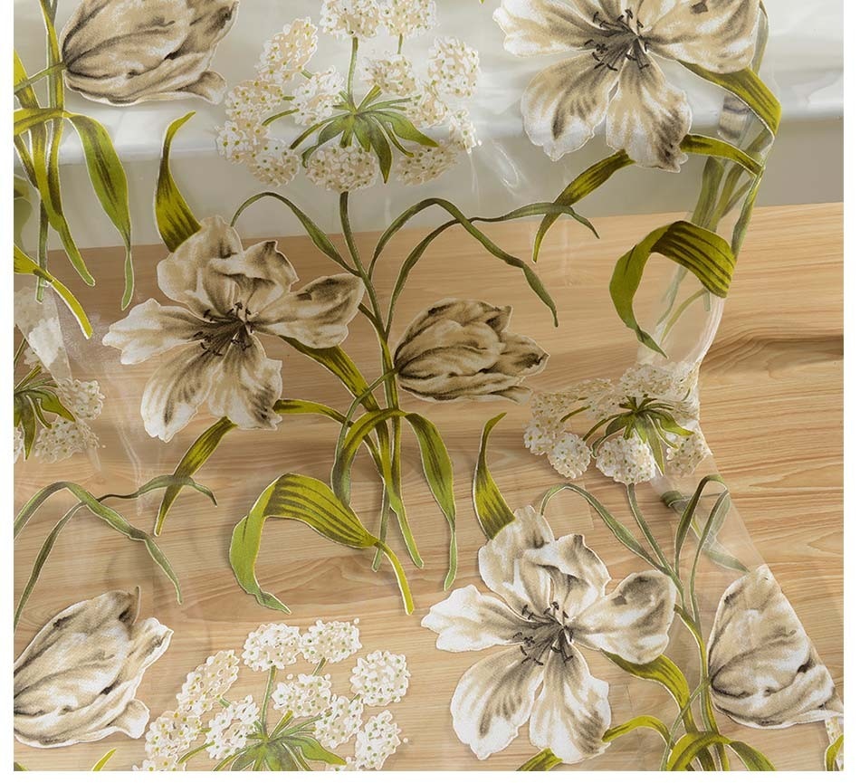 Coventry Flora Window Curtains. Living room Tulle or Voile Drapes. Green, Blue & Brown. Wickedyo.
