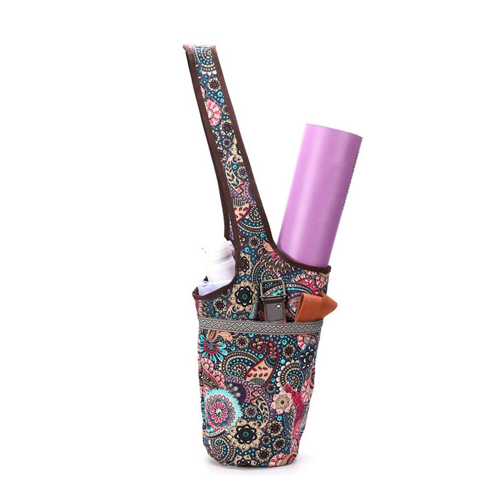 Boho Yoga Mat Tote Bag. Women's all-in-one gym or fitness shoulder bag. WickedYo.