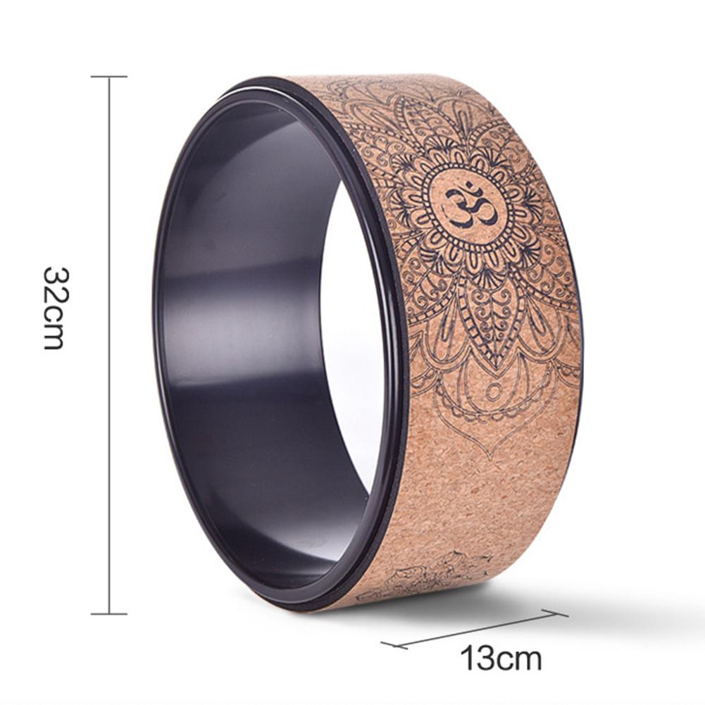 Om or AUM Cork Yoga Wheel. Ideal yoga wheel accessory for beginners. WickedYo.