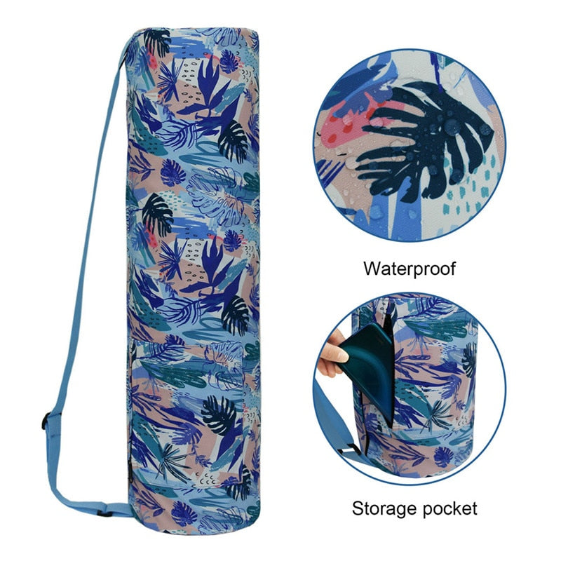 Fitness Mat Bag for Yoga, Pilates Mat. Waterproof, Zipper Pocket. WickedYo.