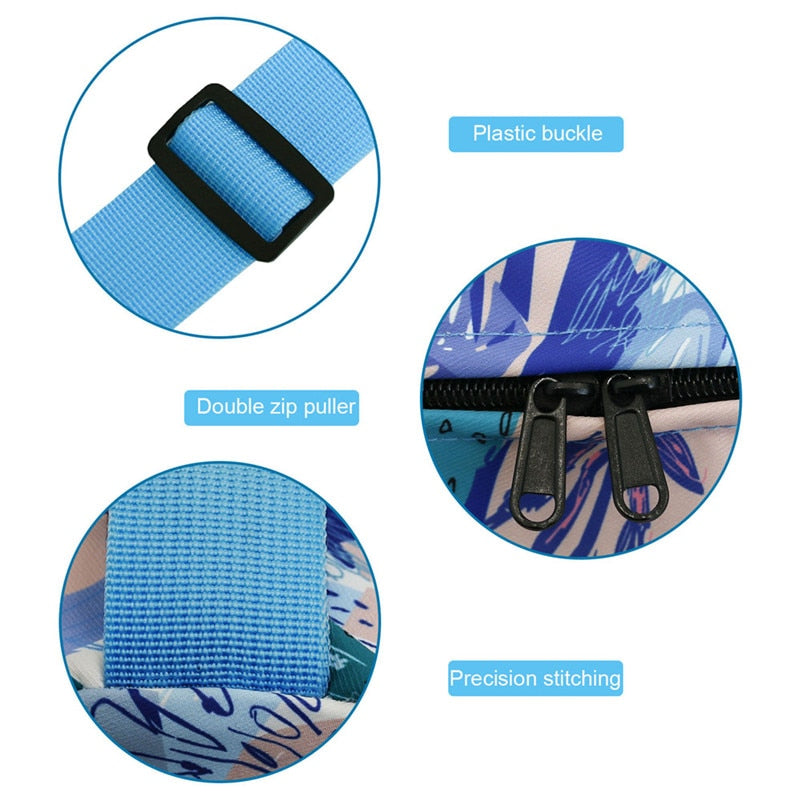 Fitness Mat Bag for Yoga, Pilates Mat. Waterproof, Zipper Pocket. WickedYo.