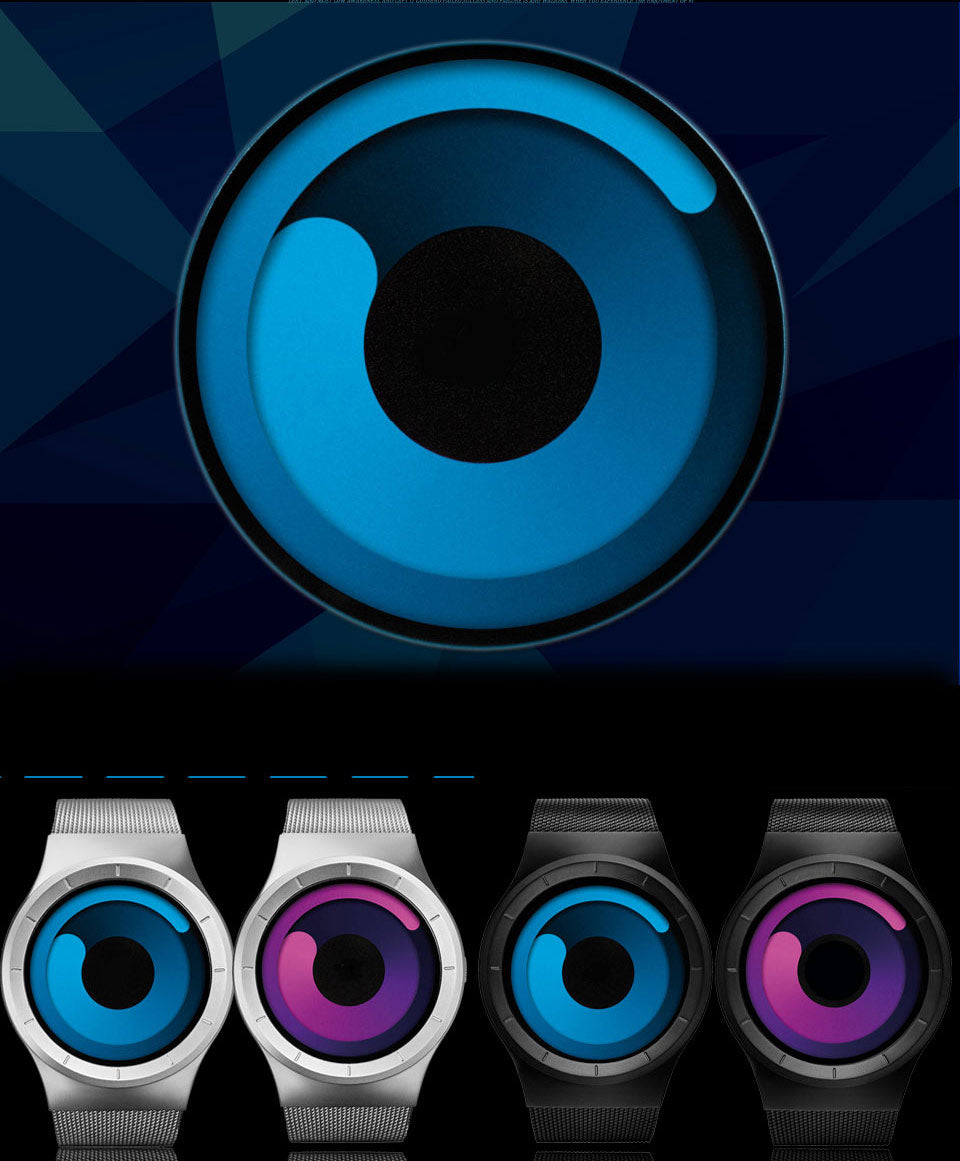 Men's Casual Party Watch. Cool Neon Quartz Steel Mesh Watch. WickedYo