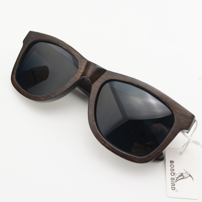 "Road Hog" Wood Frame Sunglasses. Men & Women Shades. WickedYo.