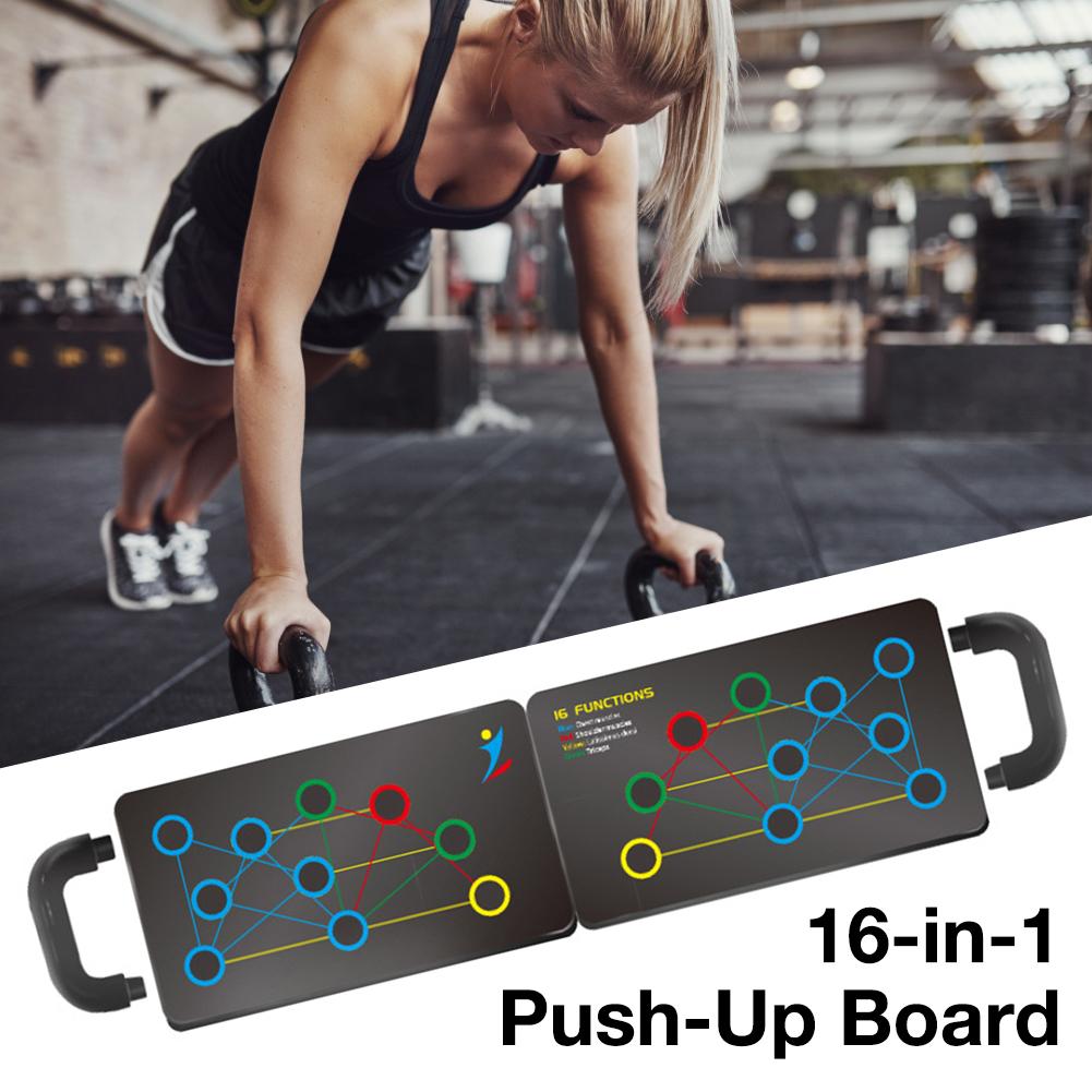 PowerPushUp: 16-in-1 Push-Up Rack Board. Muscle Trainer. Home Workout Fitness. WickedYo.