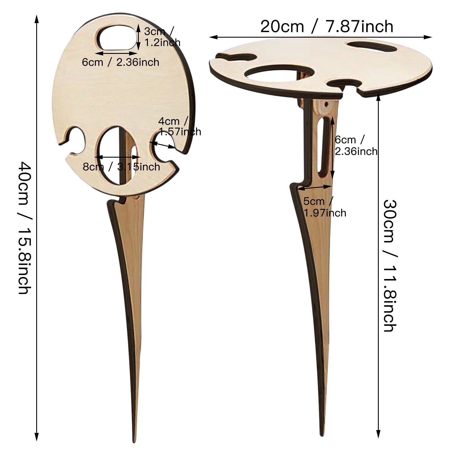 Tuscanville Portable Outdoor Wine Table. Folding Picnic Mini Beach Table. Camping Snack & Drink Table. WickedYo.
