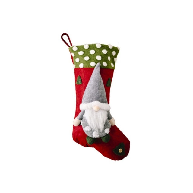 Christmas Stockings- New Swedish Faceless Gnome Design. Unique Christmas Decor. WickedYo