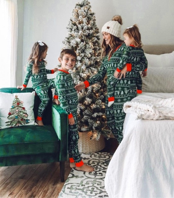 Green and discount white christmas pajamas