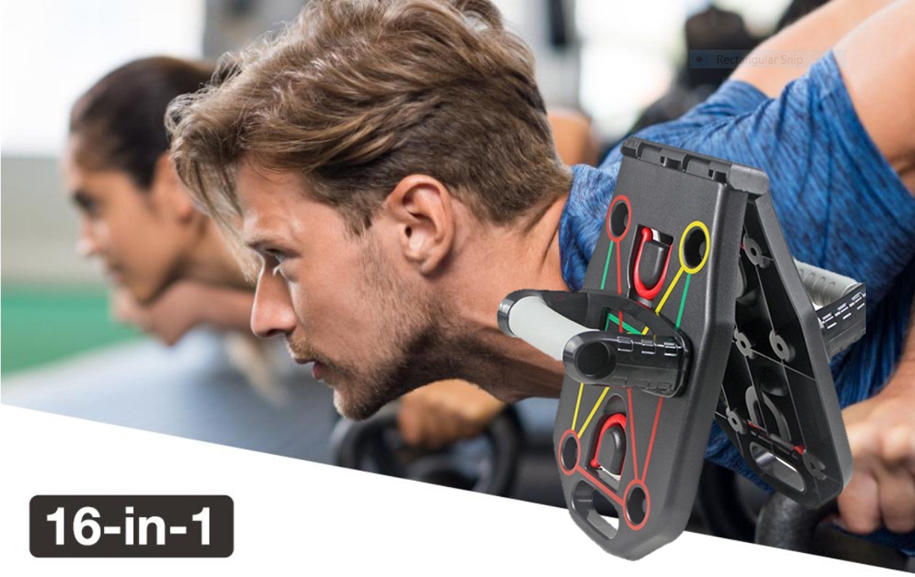 PowerPushUp: 16-in-1 Push-Up Rack Board. Muscle Trainer. Home Workout Fitness. WickedYo.