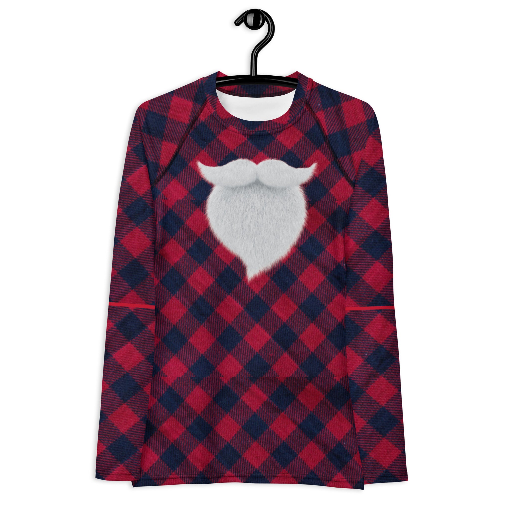 Red and Black Christmas Girl's Pullover. Plaid Christmas Long Sleeved Top. WickedYo.
