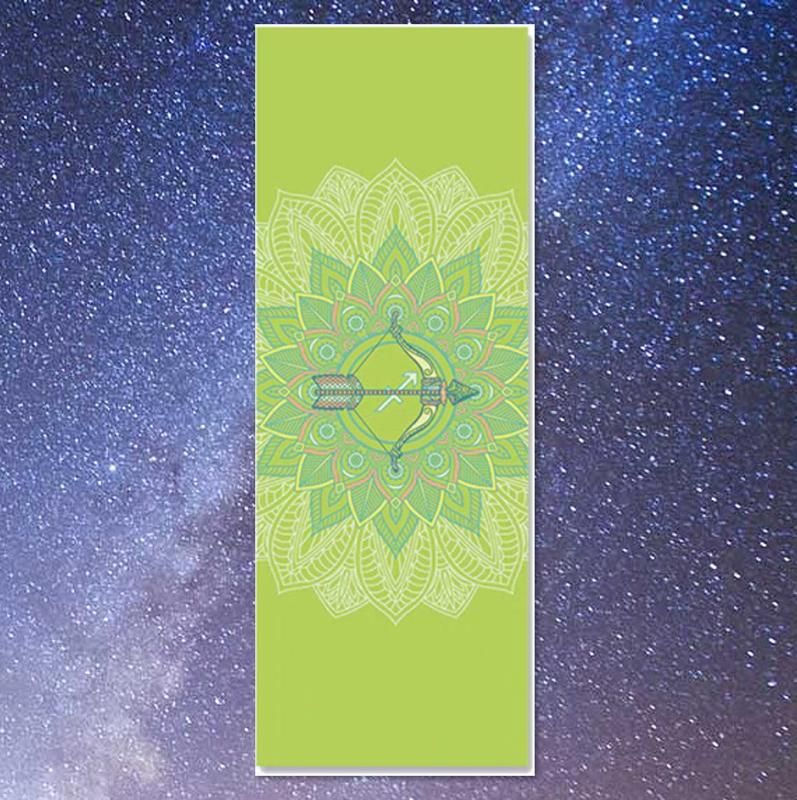 Sagittarius: Yoga Mat for Zodiac Lovers. Personalized Sun Sign Pilates mat. Extra thick, Non Slip. WickedYo.