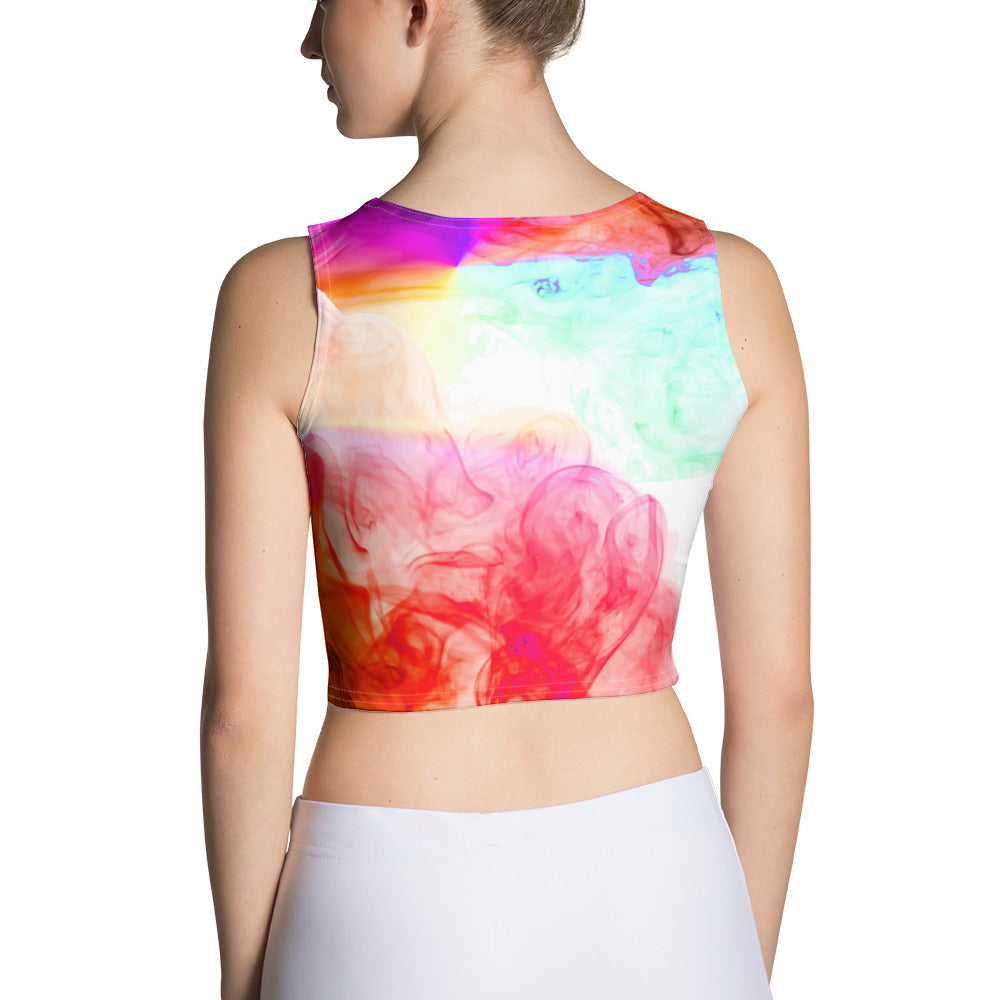Gym Crop Top. Yoga Crop Tee. Activewear and Streetwear. Colorfall by WickedYo.